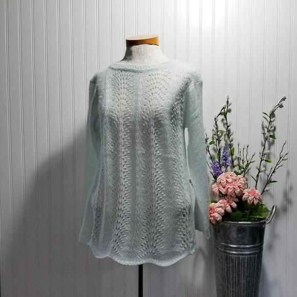 [premise studio] mint open knit sweater - Picture 1 of 5